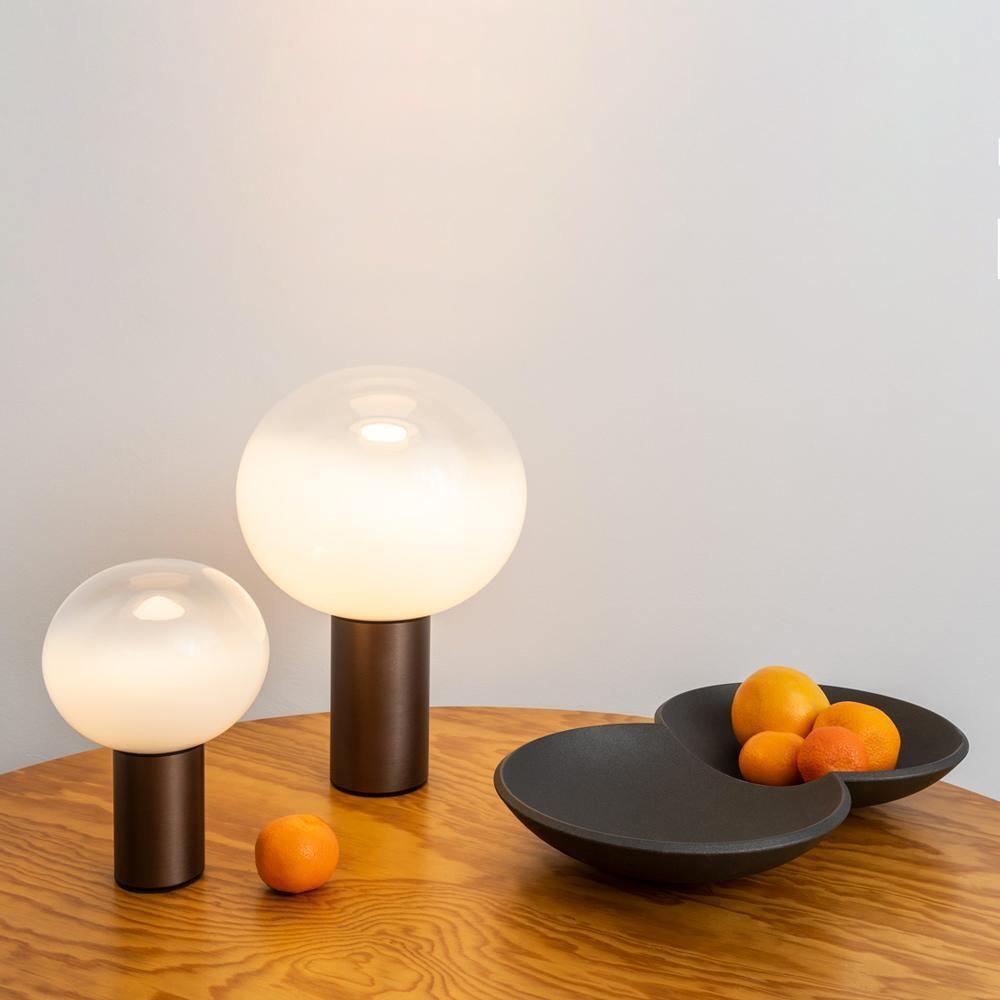 Lampe à poser moderne Hampus en Métal, Verre Cuivre