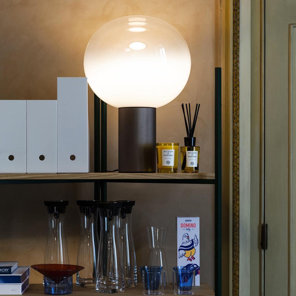 Lampe à poser moderne Hampus en Métal, Verre Cuivre