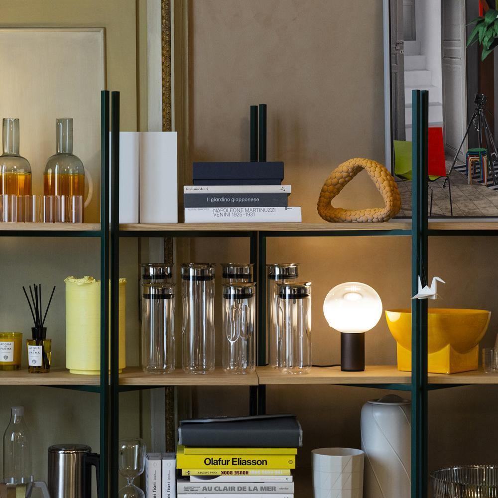 Lampe à poser moderne Hampus en Métal, Verre Cuivre