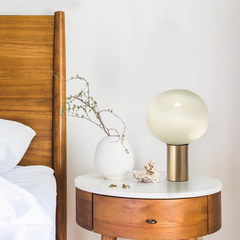 Lampe à poser moderne Hampus en Métal, Verre Cuivre