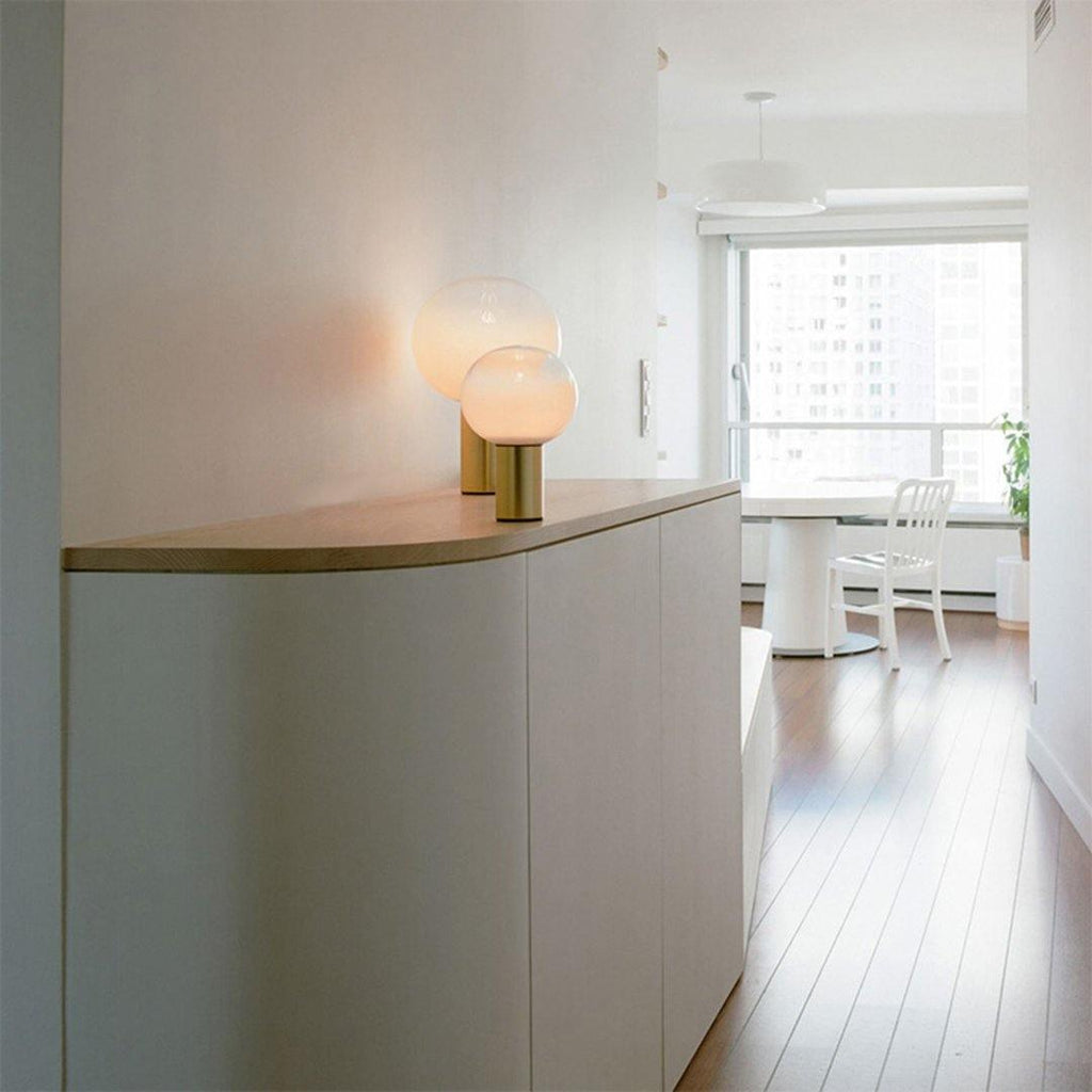 Lampe à poser moderne Hampus en Métal, Verre Cuivre