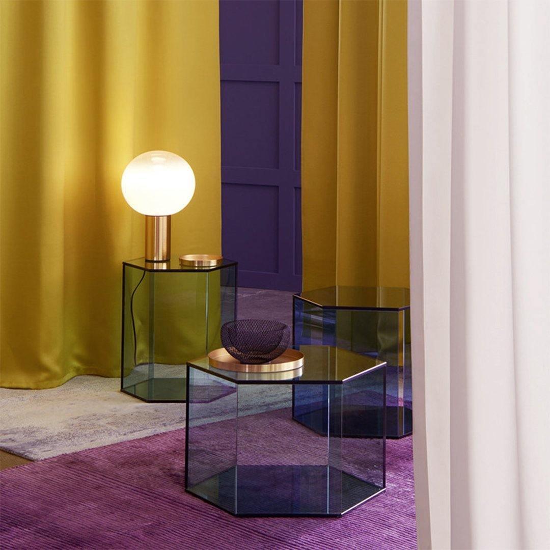 Lampe à poser moderne Hampus en Métal, Verre Cuivre