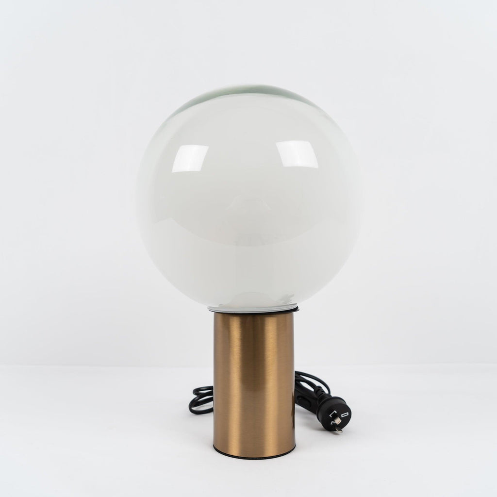 Lampe à poser moderne Hampus en Métal, Verre Cuivre