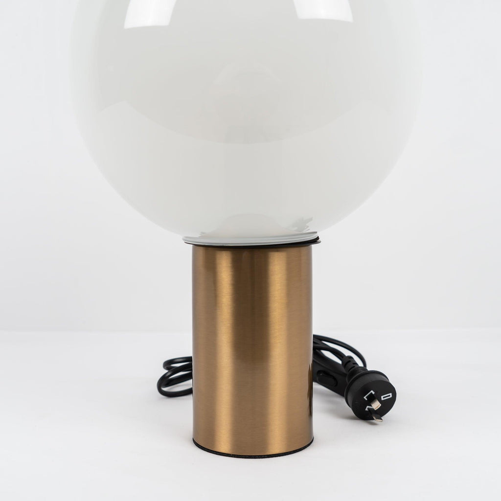 Lampe à poser moderne Hampus en Métal, Verre Cuivre