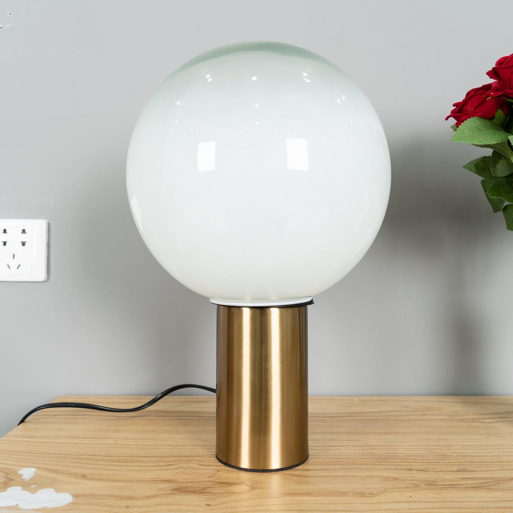 Lampe à poser moderne Hampus en Métal, Verre Cuivre