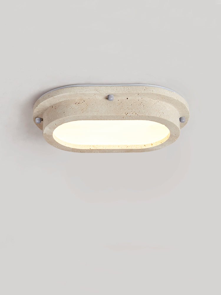 Plafonnier moderne Tyrone en Travertin jaune