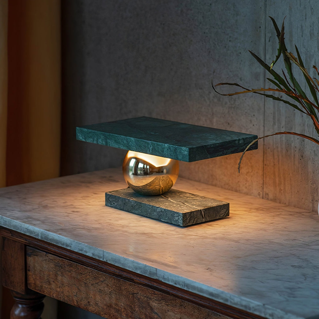 Lampe à poser moderne Xenon en pierre Noir