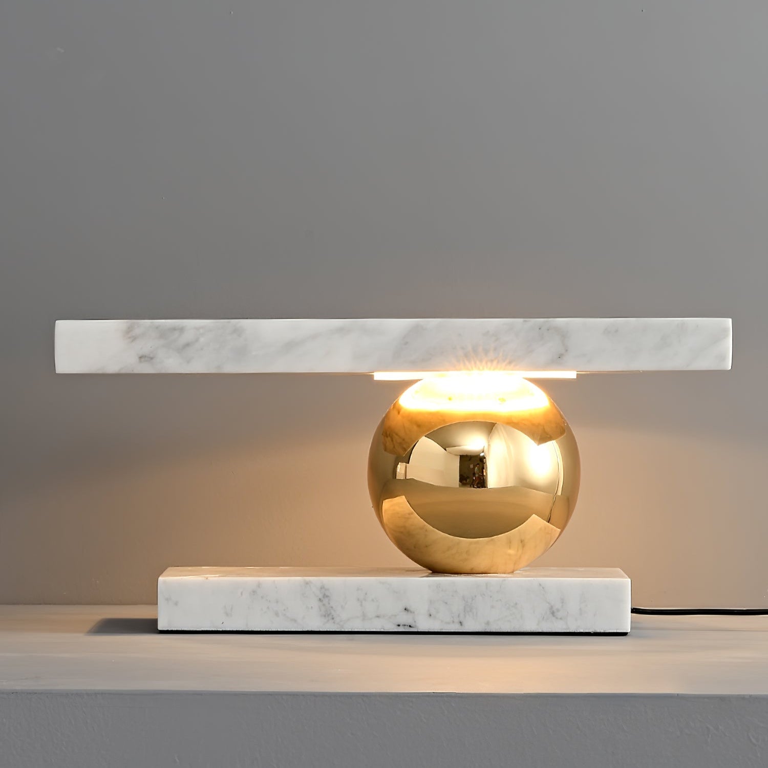 Lampe à poser moderne Xenon en pierre Noir