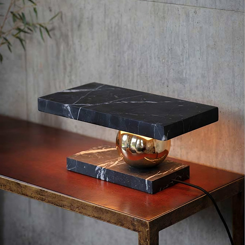 Lampe à poser moderne Xenon en pierre Noir
