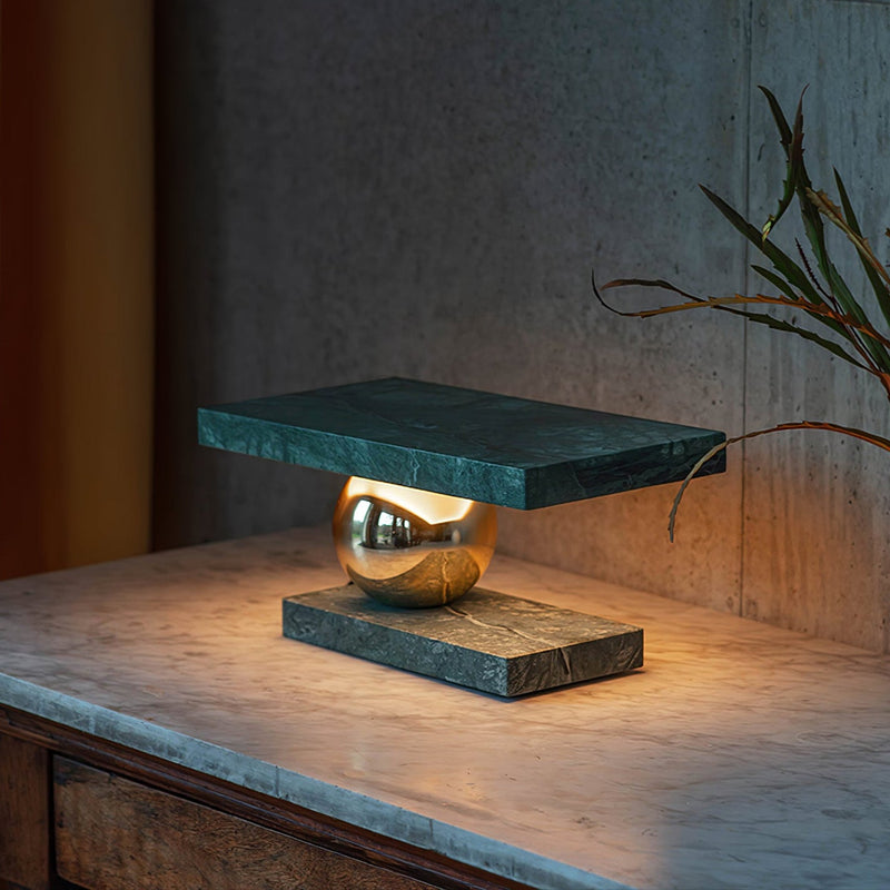 Lampe à poser moderne Xenon en pierre Vert