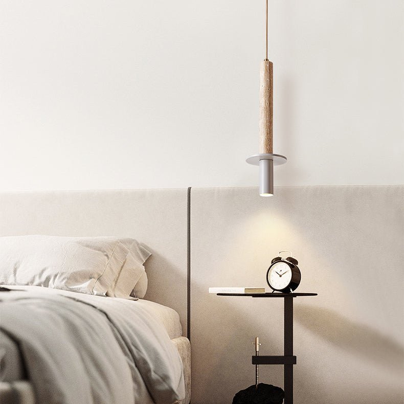 Suspension moderne Linton en Travertin jaune et gris