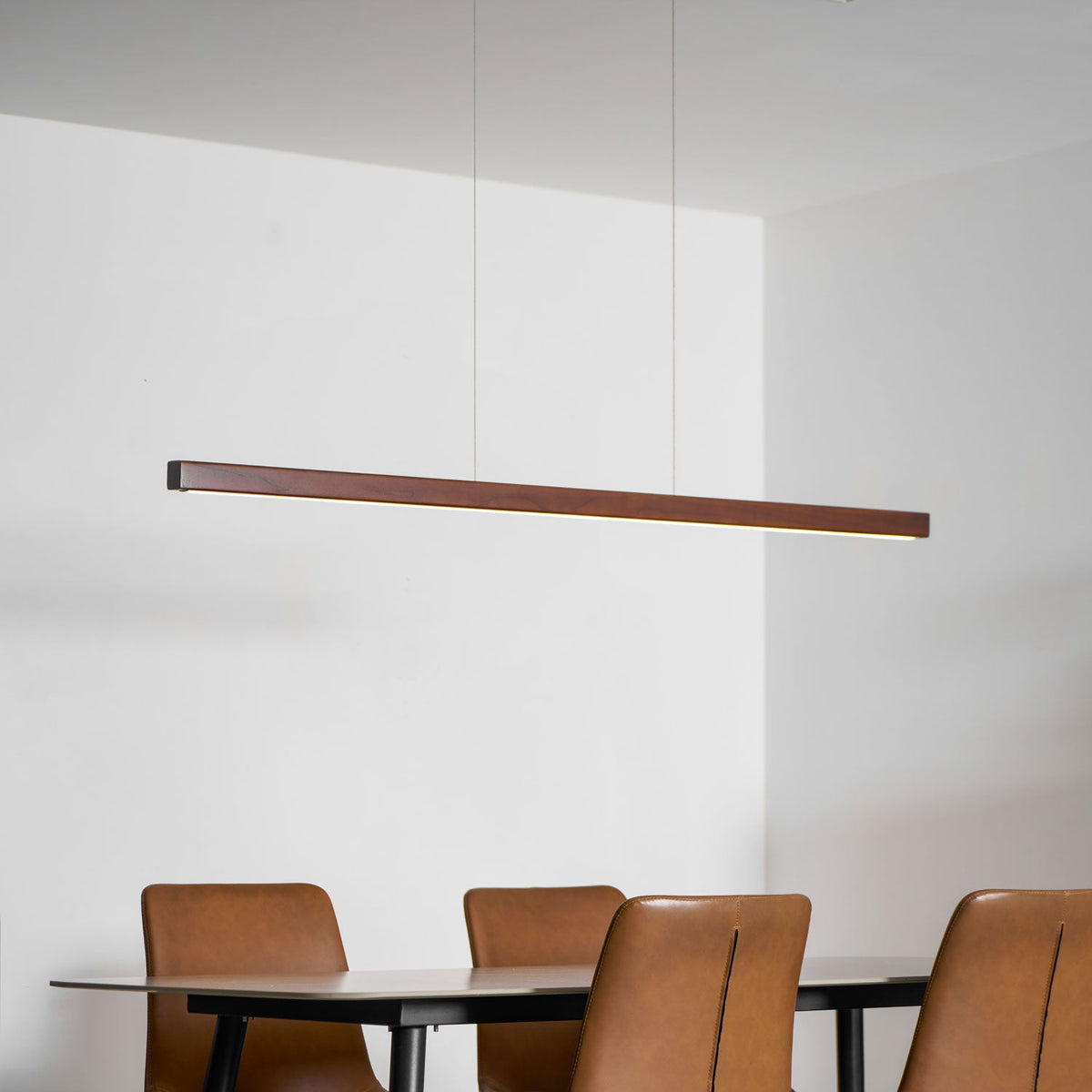 Linear Wooden Pendant Light