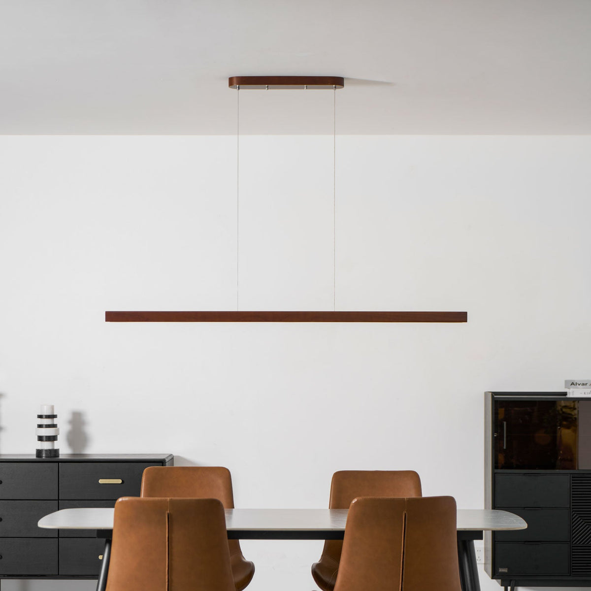 Linear Wooden Pendant Light