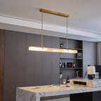 Lustre moderne Tellef en Albâtre Noir et blanc