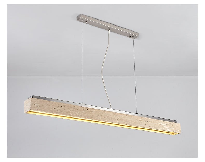 Suspension moderne Horace en Travertin jaune