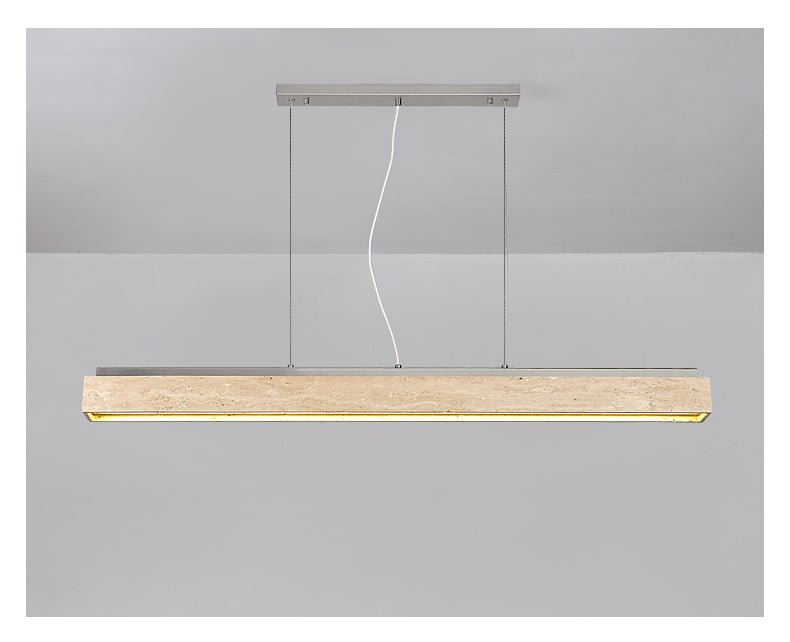 Suspension moderne Horace en Travertin jaune