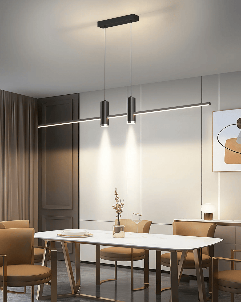 Suspension moderne Tarben en Métal, Gel de silice Doré