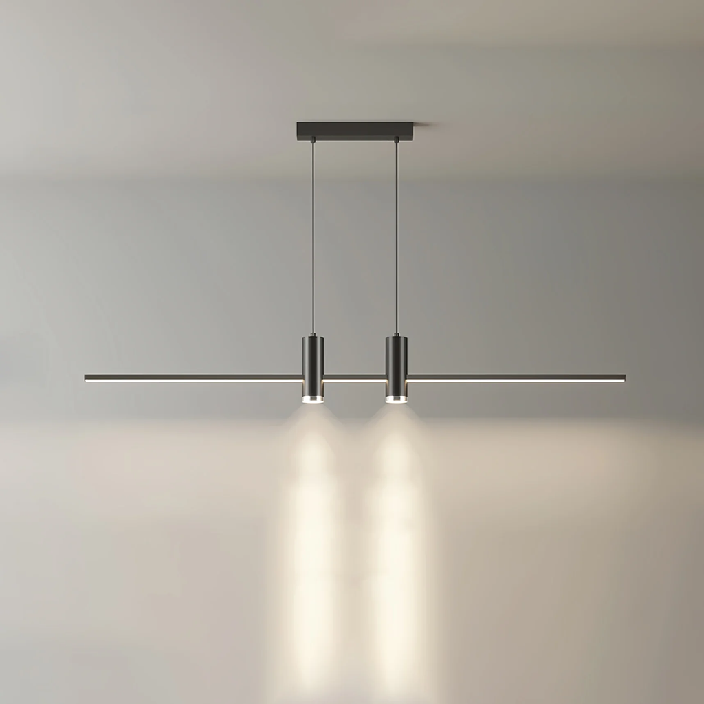 Suspension moderne Tarben en Métal, Gel de silice Noir