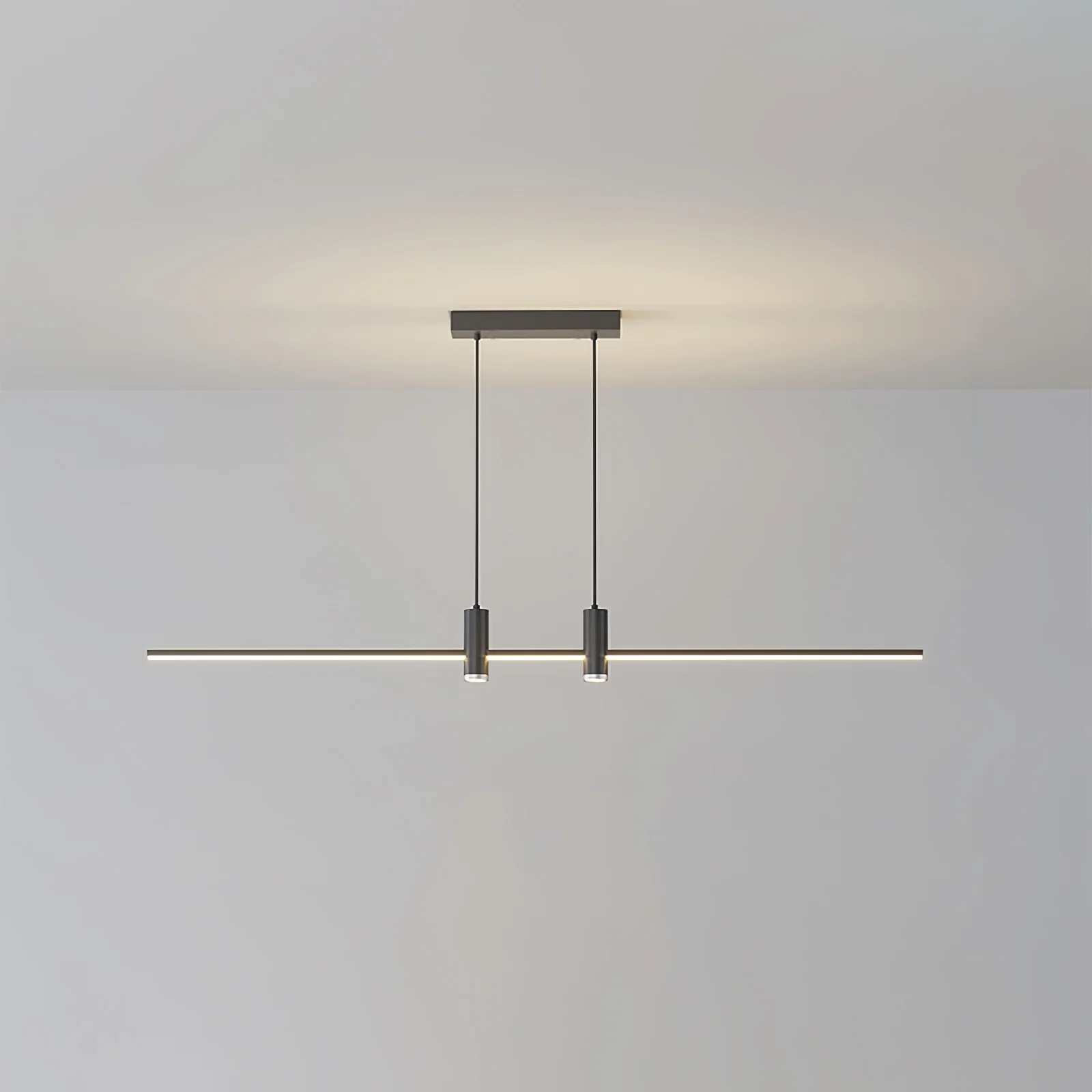 Suspension moderne Tarben en Métal, Gel de silice Noir