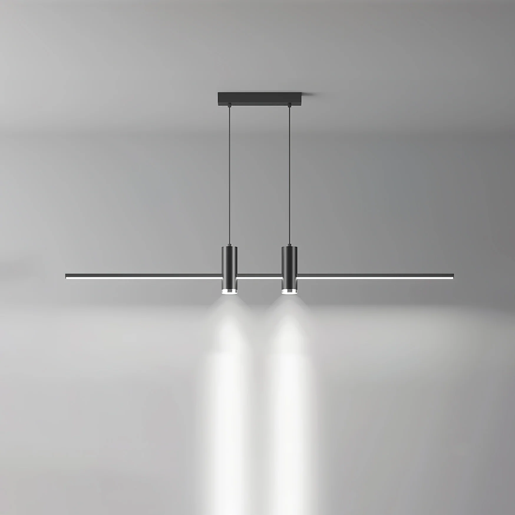 Suspension moderne Tarben en Métal, Gel de silice Noir