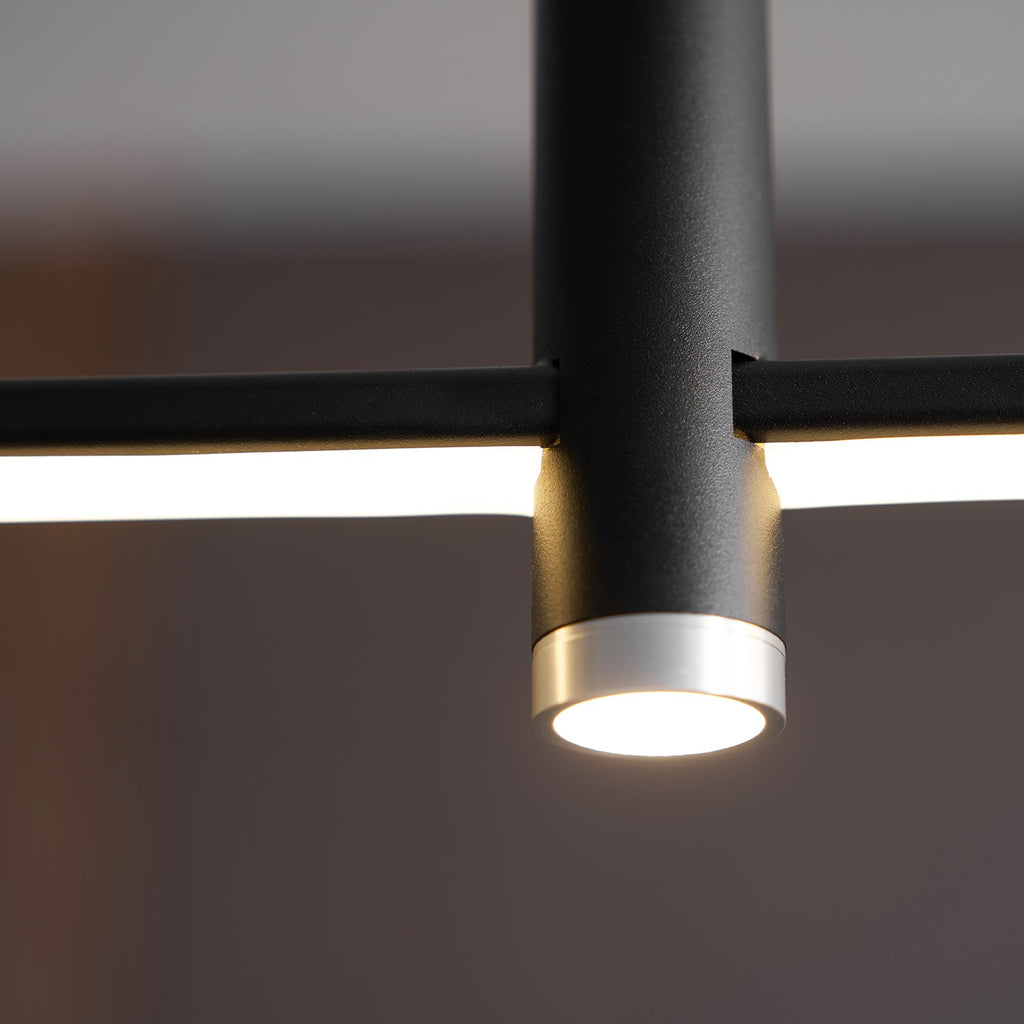 Suspension moderne Tarben en Métal, Gel de silice Noir