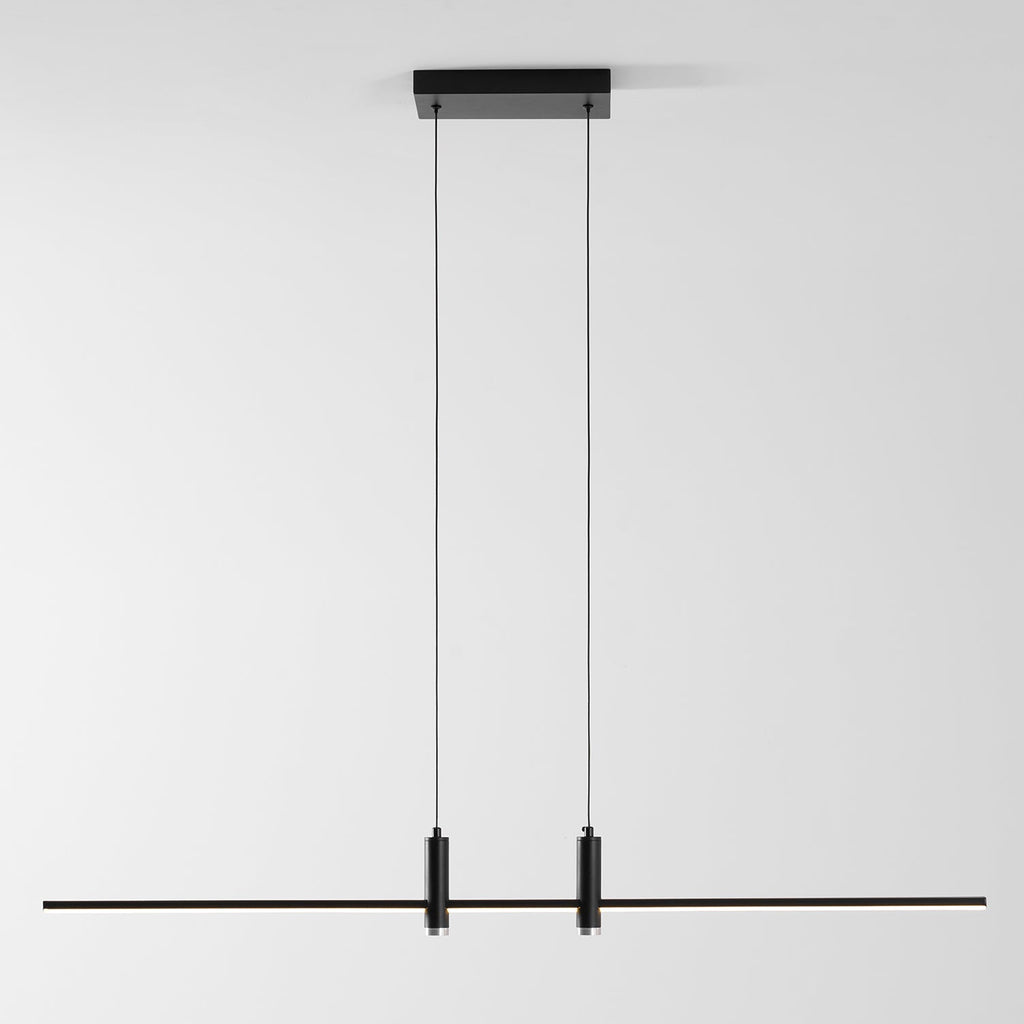 Suspension moderne Tarben en Métal, Gel de silice Noir