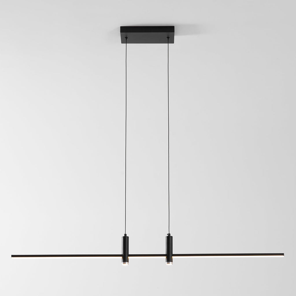 Suspension moderne Tarben en Métal, Gel de silice Noir
