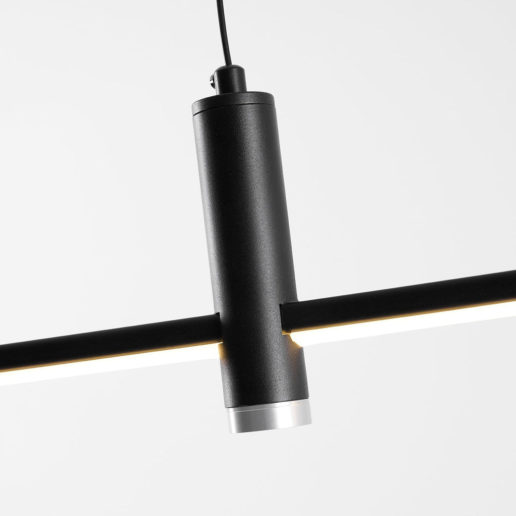 Suspension moderne Tarben en Métal, Gel de silice Noir