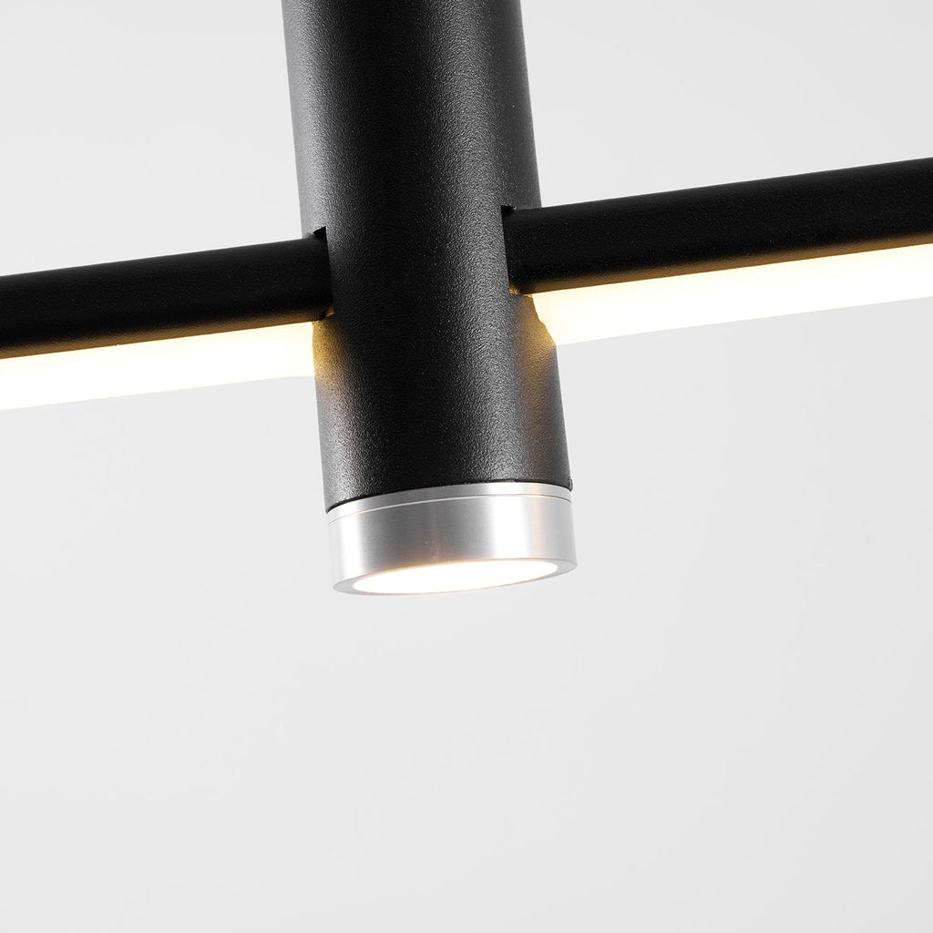 Suspension moderne Tarben en Métal, Gel de silice Noir