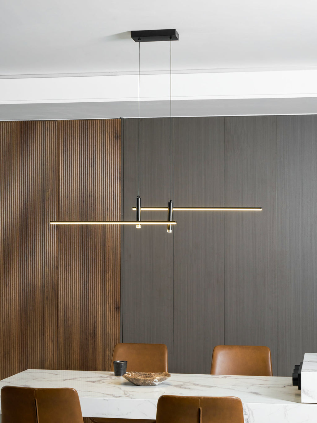 Suspension moderne Arho en Métal, Gel de silice Noir