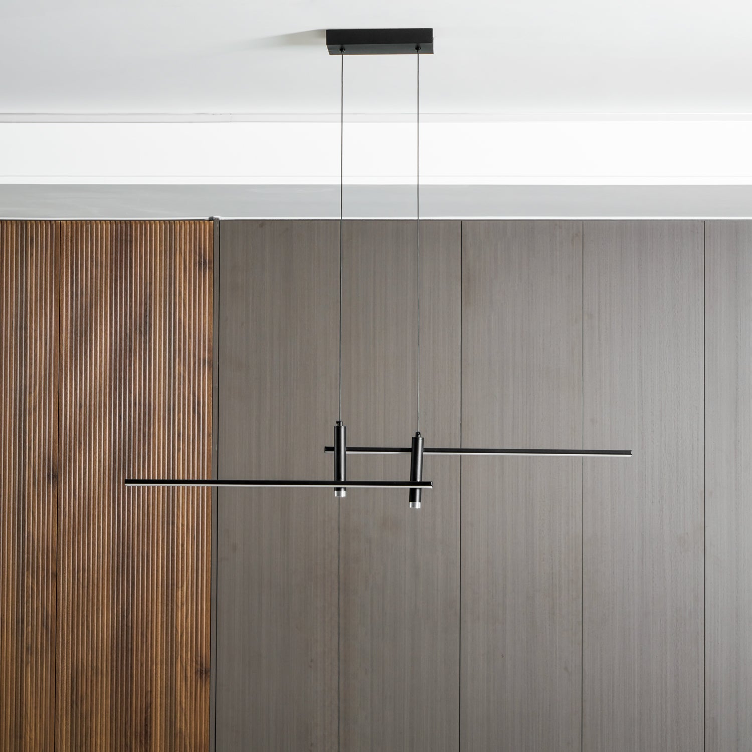 Suspension moderne Arho en Métal, Gel de silice Noir
