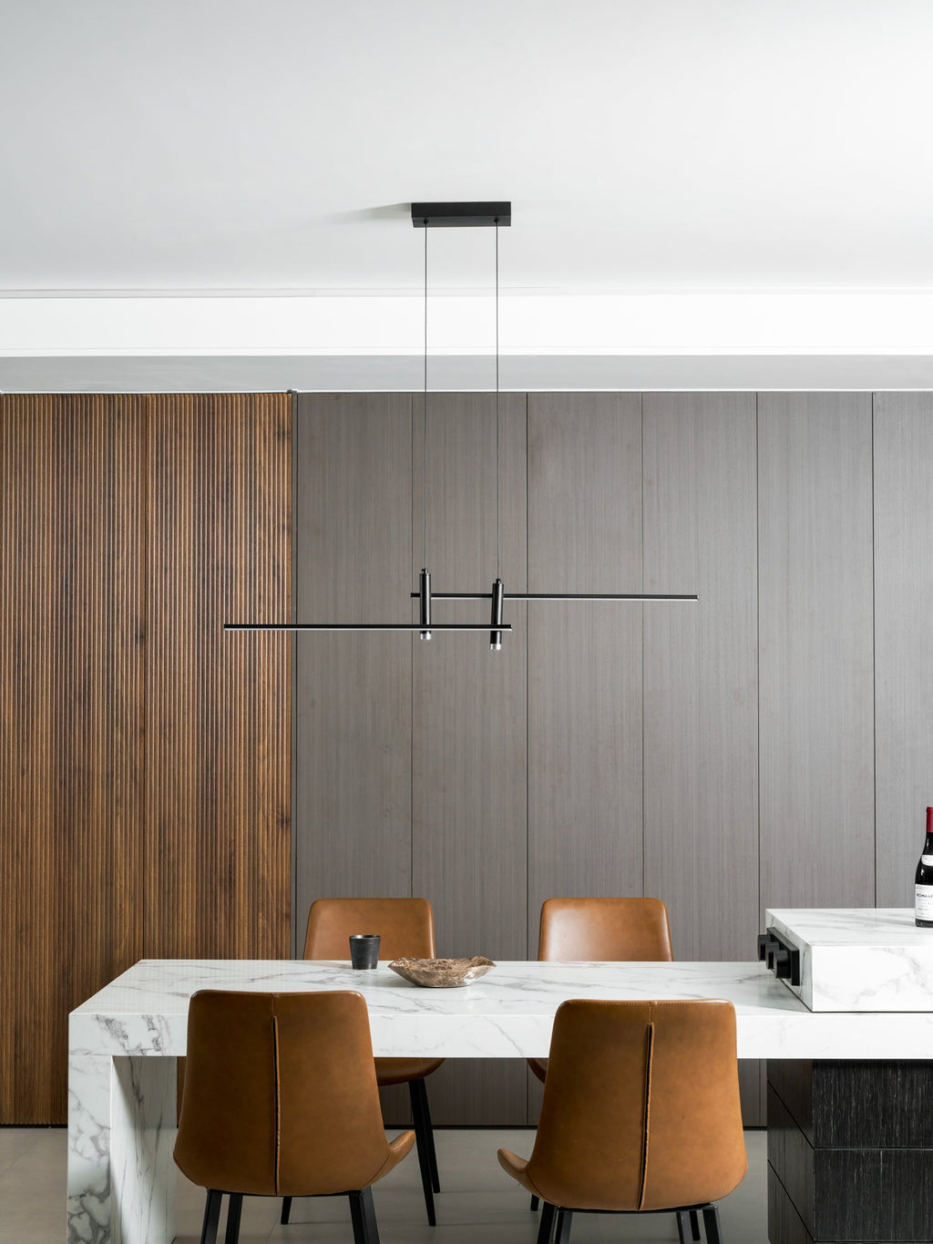 Suspension moderne Arho en Métal, Gel de silice Noir