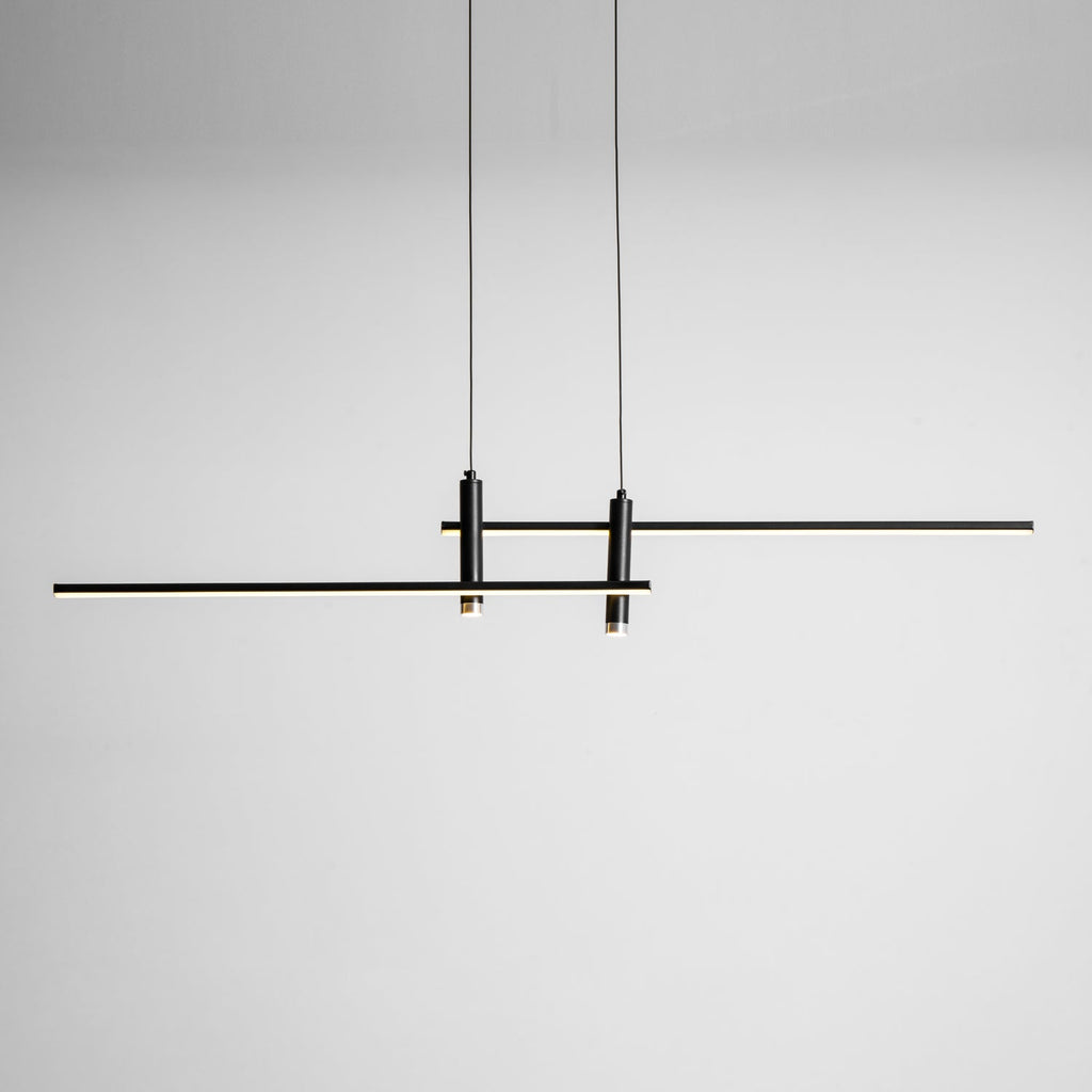 Suspension moderne Arho en Métal, Gel de silice Noir