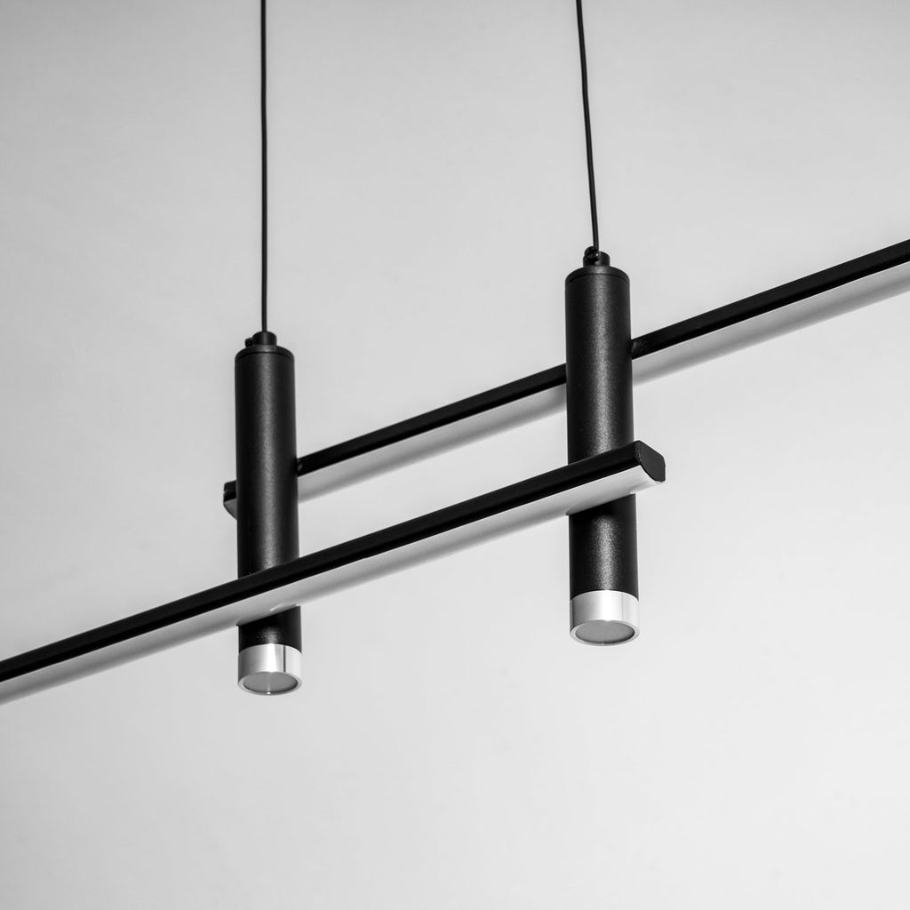 Suspension moderne Arho en Métal, Gel de silice Noir