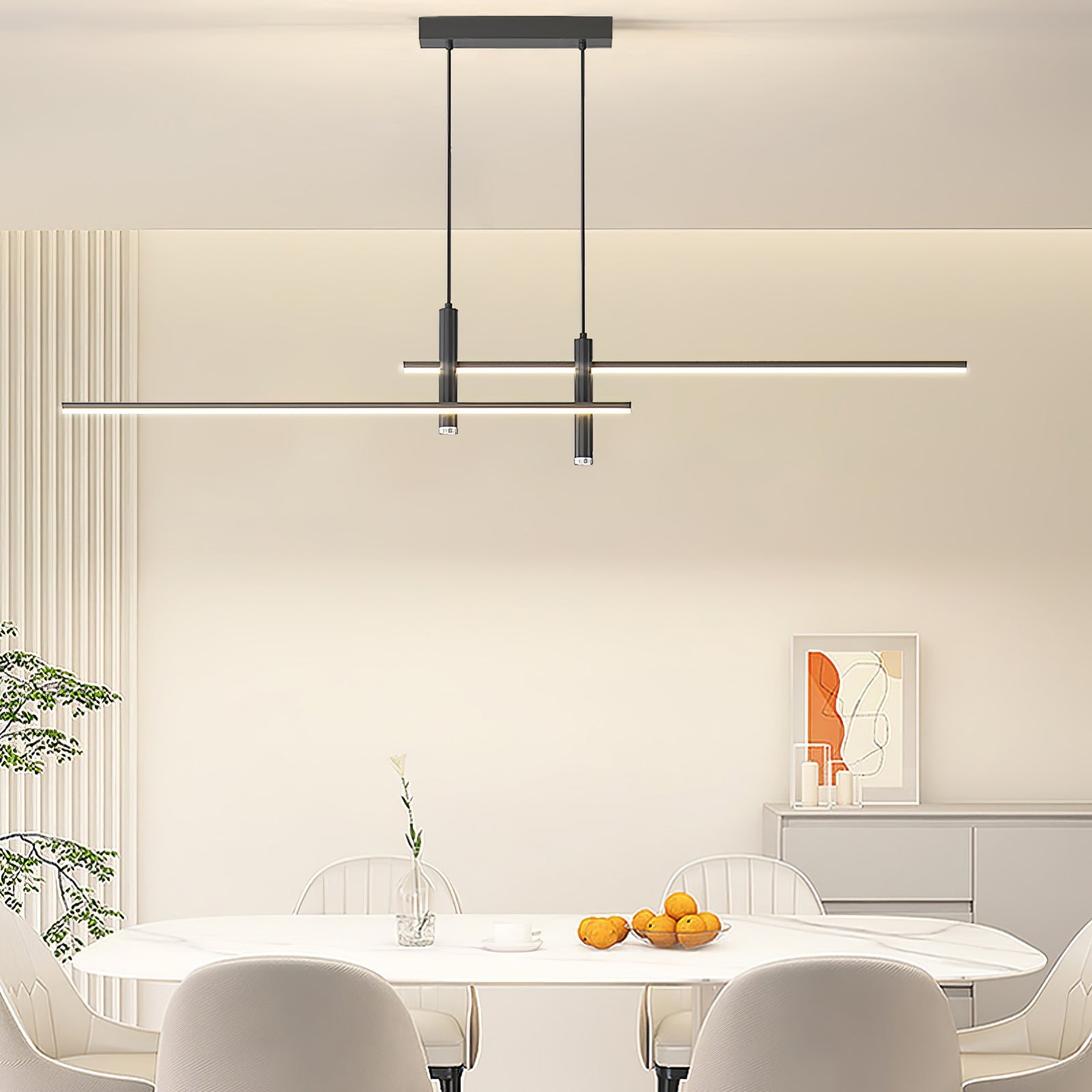 Suspension moderne Arho en Métal, Gel de silice Noir