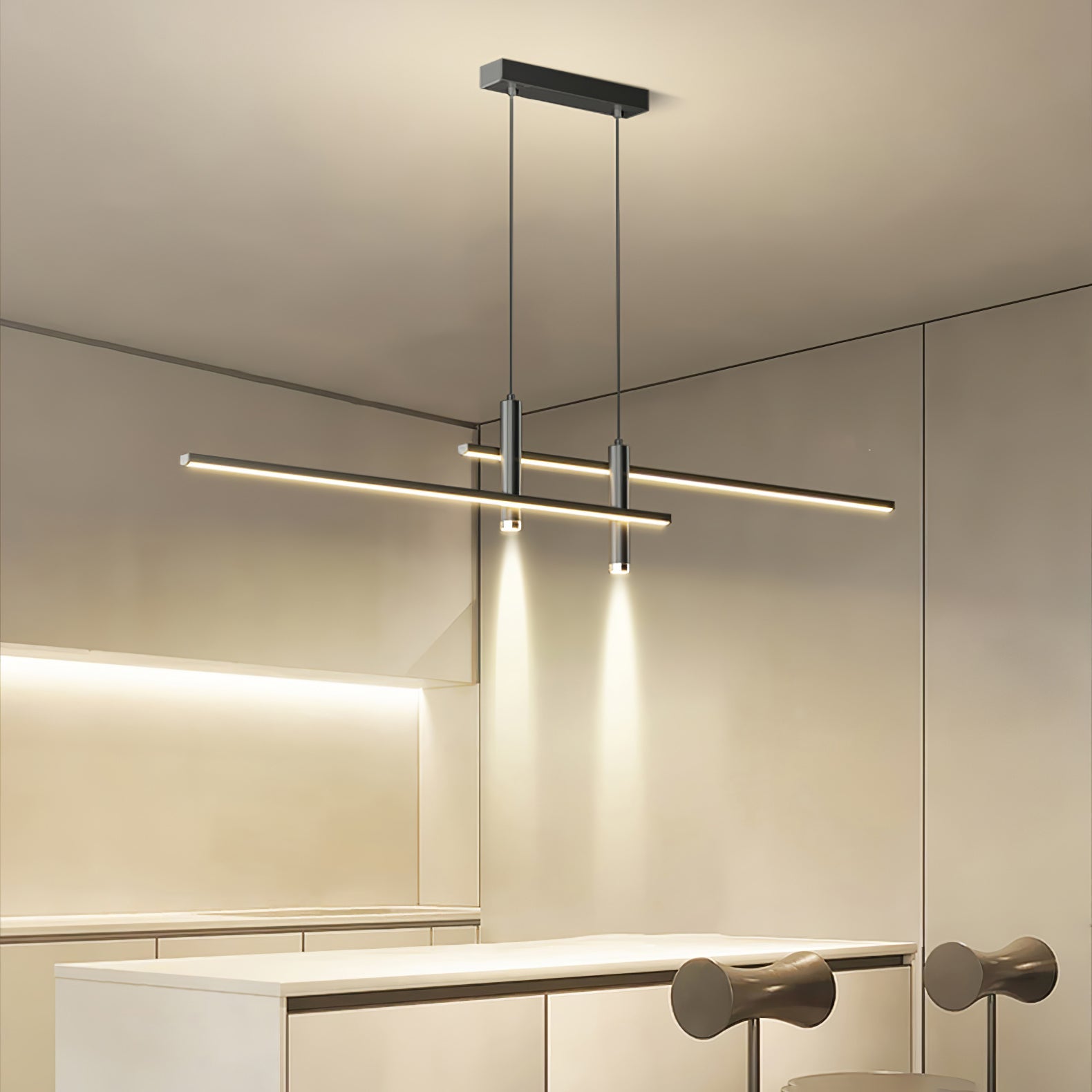 Suspension moderne Arho en Métal, Gel de silice Doré