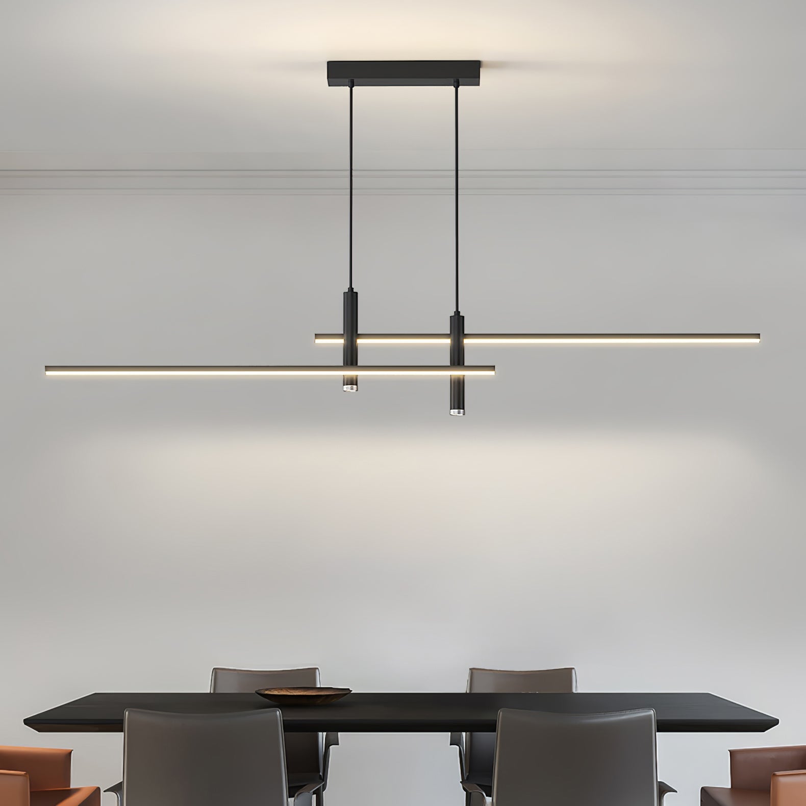 Suspension moderne Arho en Métal, Gel de silice Noir