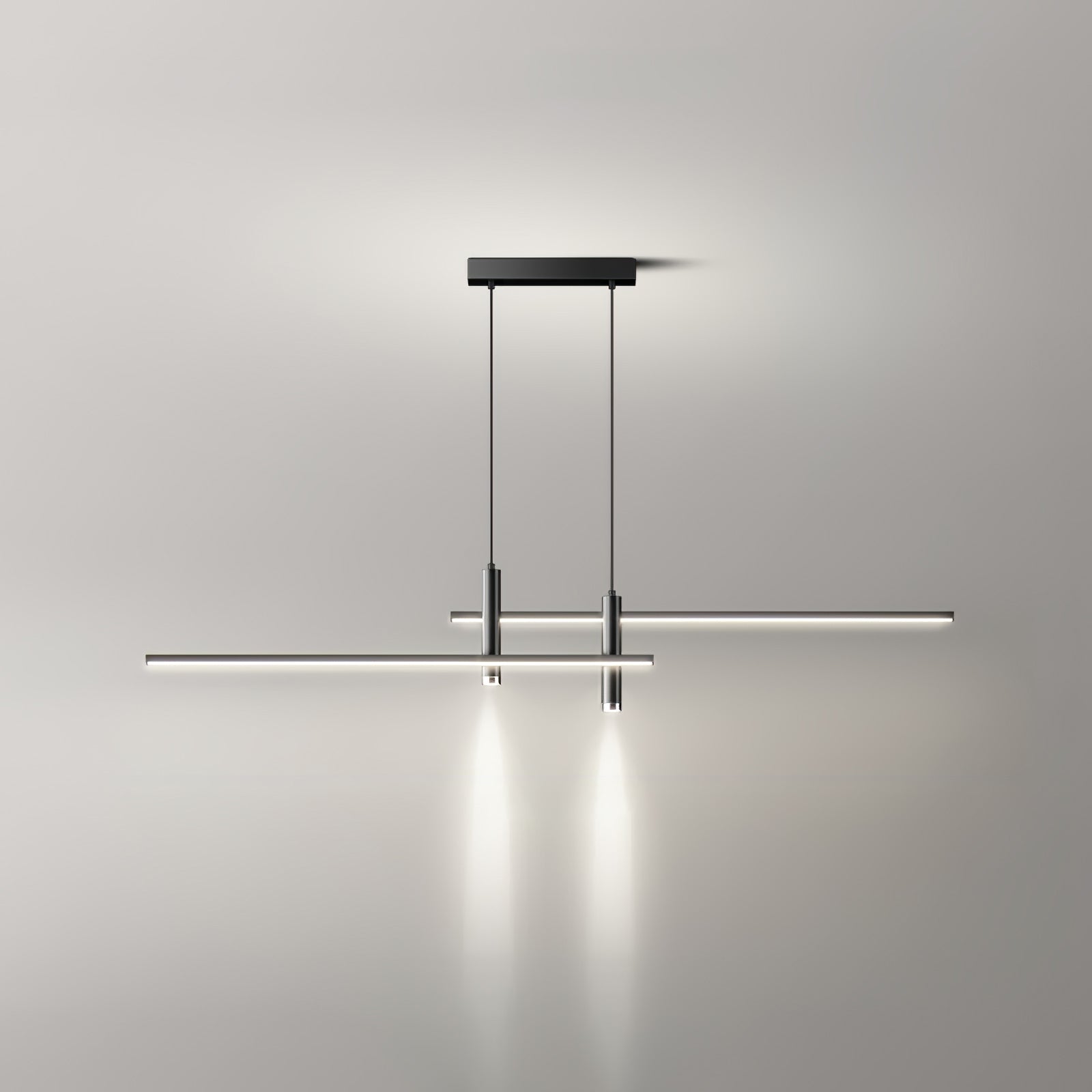 Suspension moderne Arho en Métal, Gel de silice Noir