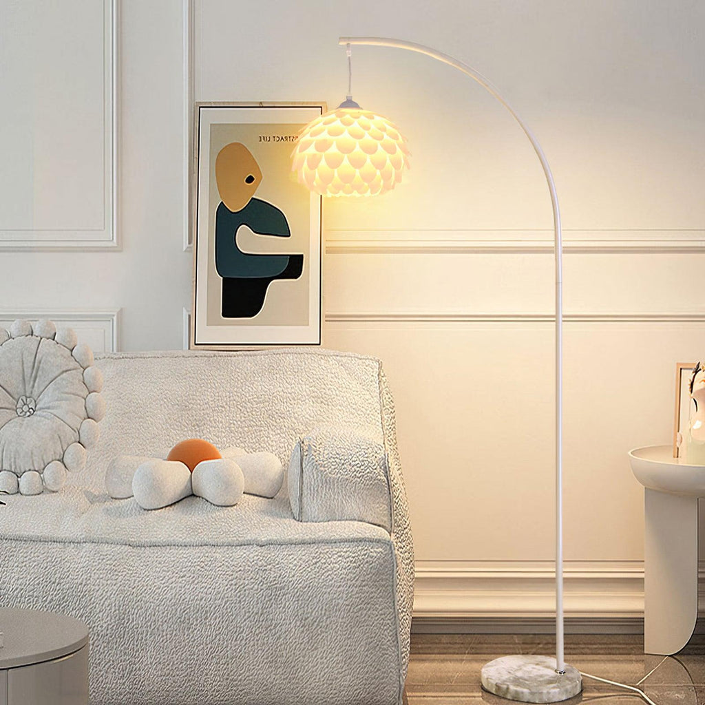 Lampadaire moderne Corwin en Marbre Blanc