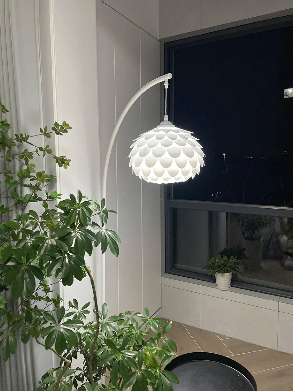 Lampadaire moderne Corwin en Marbre Blanc