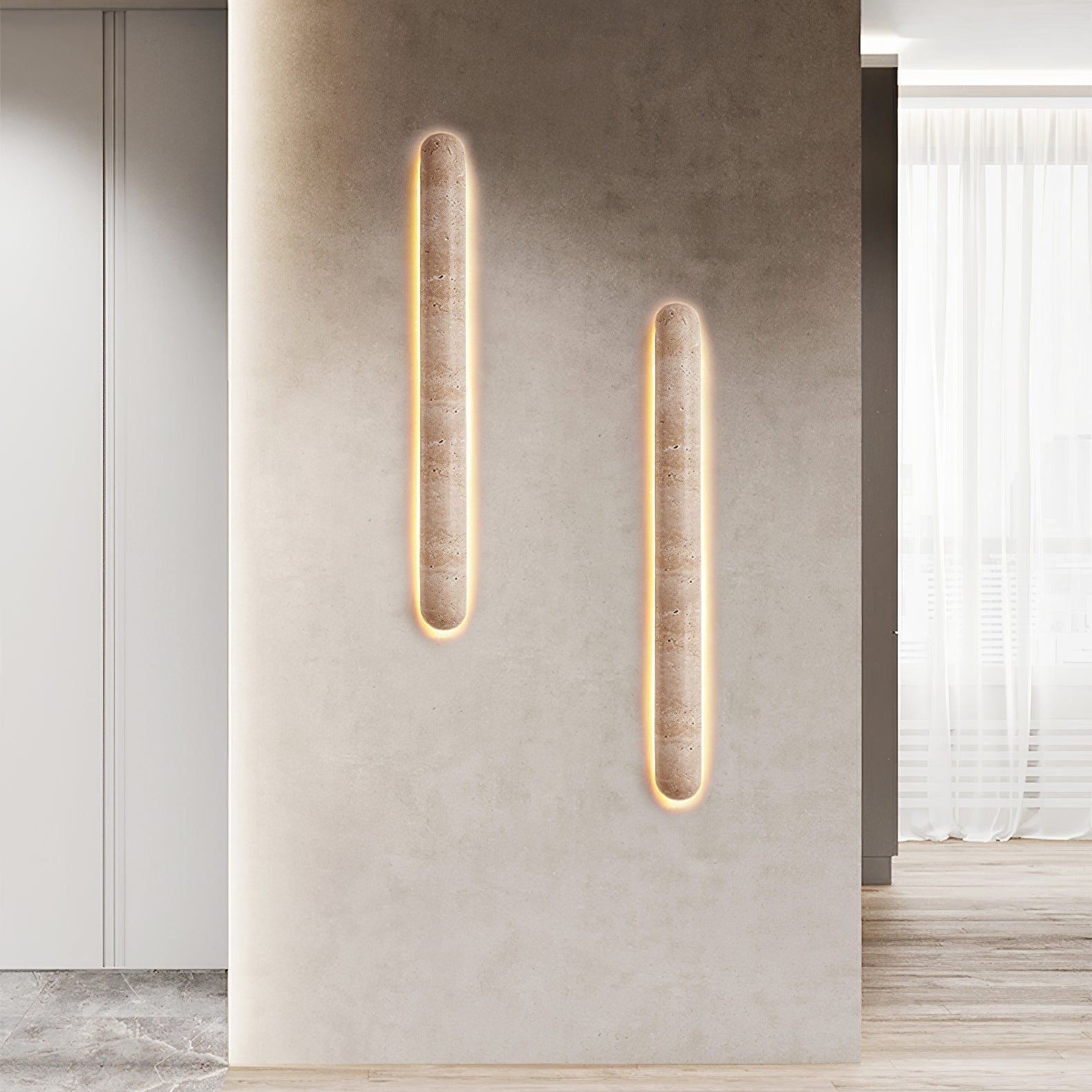 Applique murale moderne Arfast en Travertin jaune