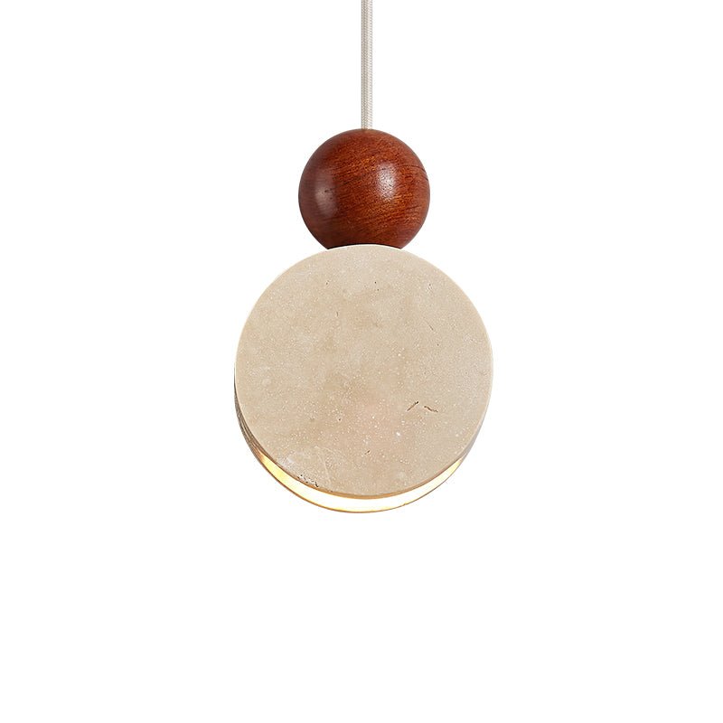 Suspension moderne Bronze en Travertin jaune