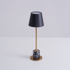 Lampe à poser moderne Alastair en Marbre Noir et doré