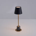 Lampe à poser moderne Alastair en Marbre Noir et doré