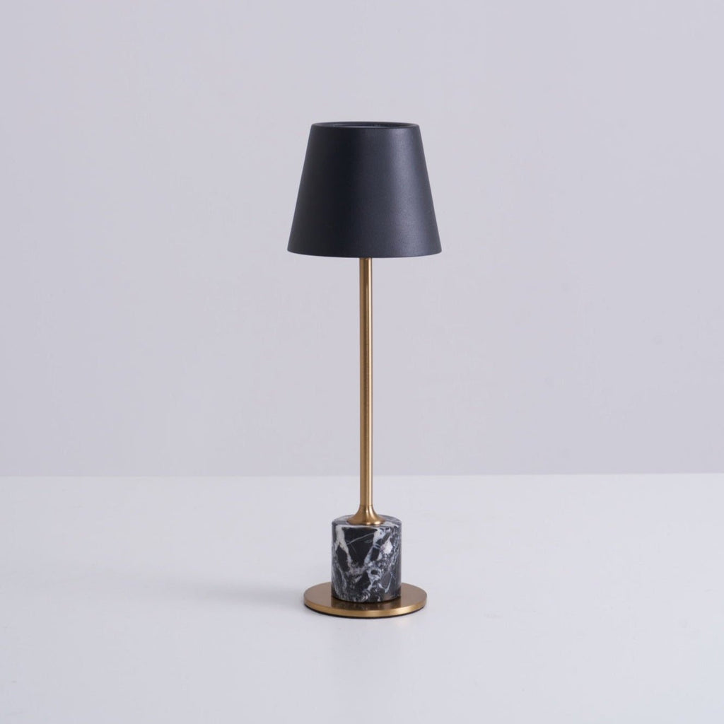 Lampe à poser moderne Alastair en Marbre Noir et doré