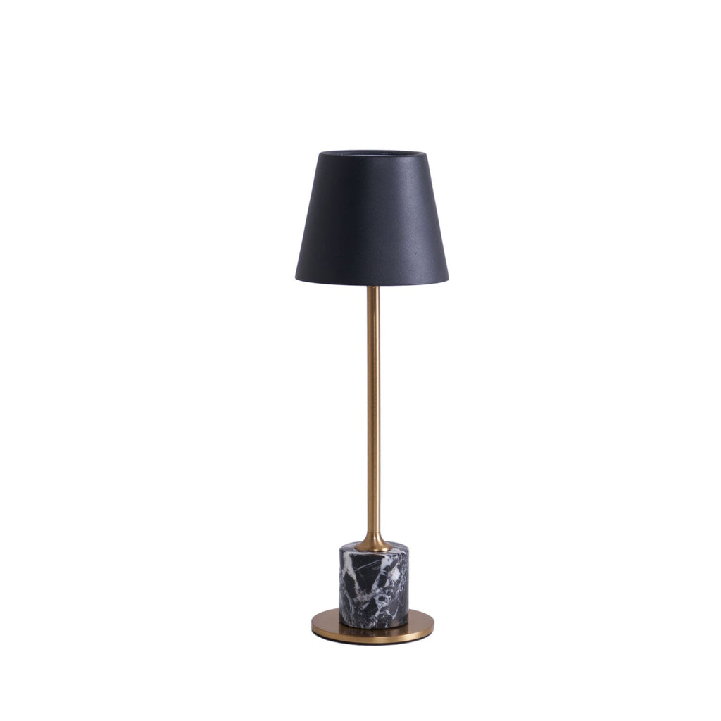 Lampe à poser moderne Alastair en Marbre Noir et doré