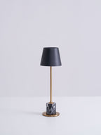 Lampe à poser moderne Alastair en Marbre Noir et doré