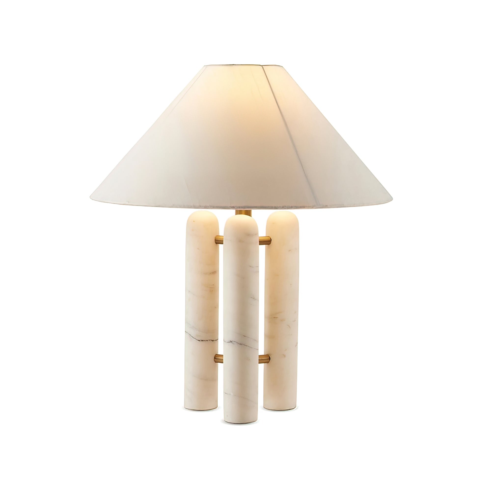Lampe à poser moderne Gunder en Marbre Blanc