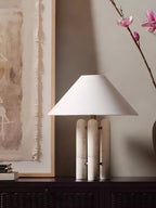 Lampe à poser moderne Gunder en Marbre Blanc