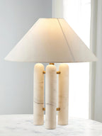 Lampe à poser moderne Gunder en Marbre Blanc